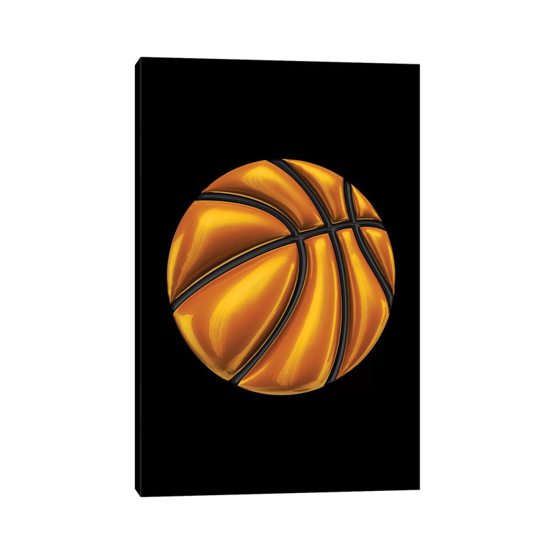 Basketball 1 Piece Wrapped Canvas Wall Art, 20.32 cm H x 30.48 cm W