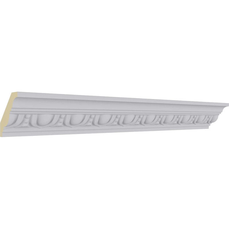White Polyurethane Egg & Dart Crown Moulding 94.5"
