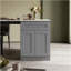 Armoire 24 po gris avec porte à fermeture douce, tiroir, unité compacte en bois massif avec tablette réglable pour la cuisine, la salle de bain, la buanderie et le garage (l 24 po x P 24 po x H 34,5 po)