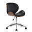 Chaise de bureau en similicuir de style Mid-Century Aden-21223754