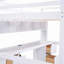 Lit mezzanine avec bureau, armoires, tiroirs et station de charge
