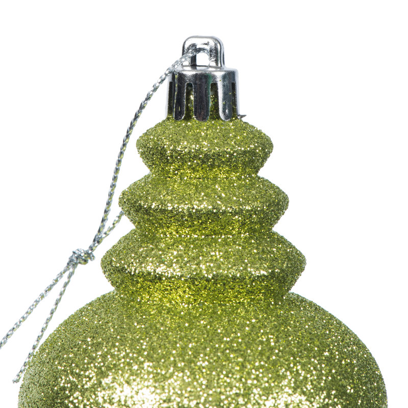 7" 4-Finish Finial Ornament, Lime