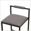 Ensemble de 2 tabourets de bar à hauteur de comptoir avec dossier et pieds en métal modernes sans accoudoirs et chaises rembourrées en polyuréthane gris