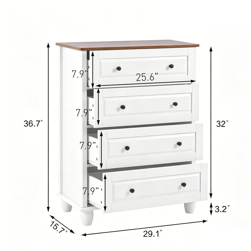 4-Drawer Dresser Organizer, Modern Dresser With 4 Drawers,  Chest of Drawers for Bedroom, Closet Organizers And Storage Cabinet For Bedroom Living Room Hallway