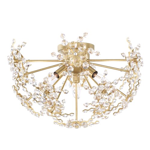 Schonbek Esteracae Crystal Semi Flush Mount | Wayfair