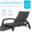 Chaise longue d'extérieur en osier avec repose-pieds rétractable Pantin
