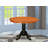 Hartland Dining Room Table - a Round Kitchen Table Top with Pedestal Base, Mahogany & Black-510629078-510629072