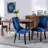 Upholstered Wing-Back Dining Chair With Backstitching Nailhead Trim And Solid Wood Legs-1489942509