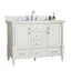 Ensemble de meuble-lavabo simple autoportant 48 po avec 2 poignées entièrement assemblé