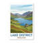 Lake District, England - Romantic Travel Poster of Lakes, Fells and Countryside. Giclée Print on Wrapped Canvas. Wall Art, Home Decor - Regions & Scenic Areas, England 1 Piece Wrapped Canvas Wall Art-2011259019