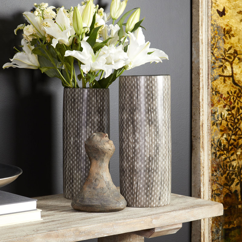 Atacama Ceramic / Porcelain Table Vase, 15.5" H x 6.5" W x 6.5" D