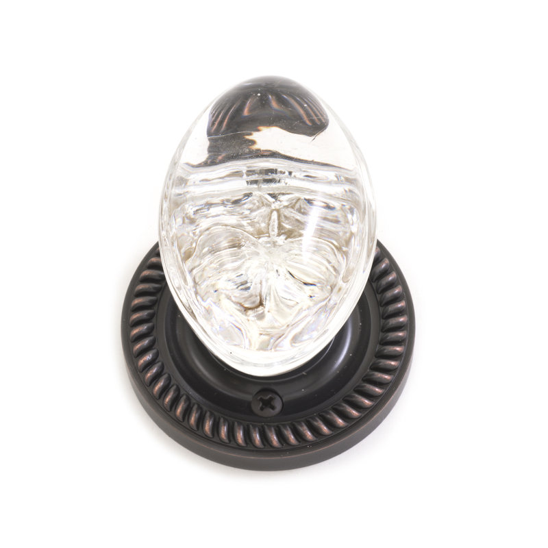 Bouton de porte d'intimité avec rosette Charleston, Bronze vénitien