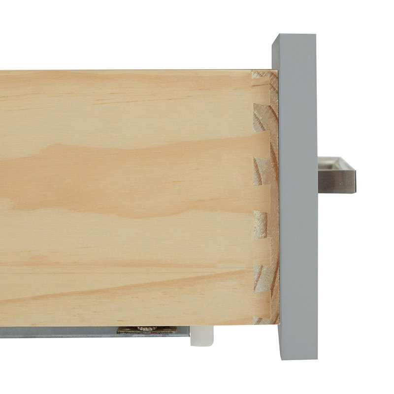 Cambridge 54'' W Single Bathroom Vanity Base, Brushed Nickel, Gray