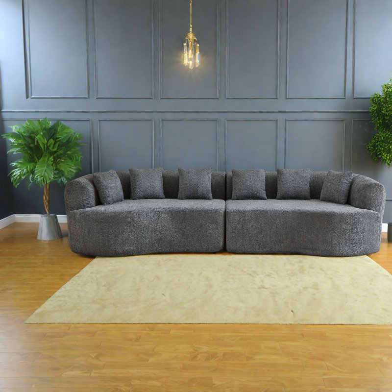 Compression Cloud Sectionals, 111.5 Inch Chenille Modern Home Sofa