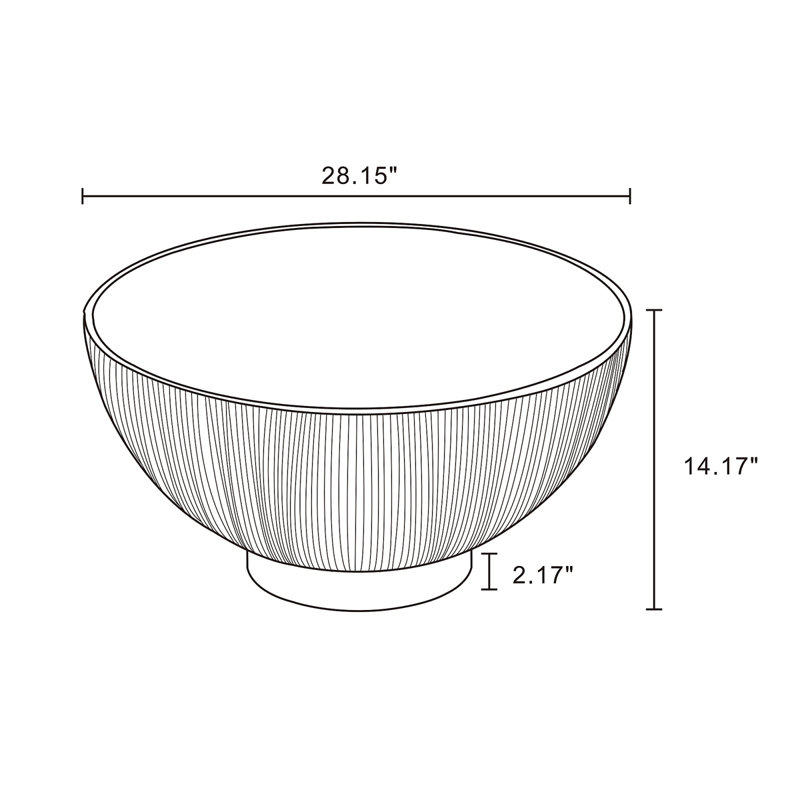 Table basse 28 po Anderson, Gris