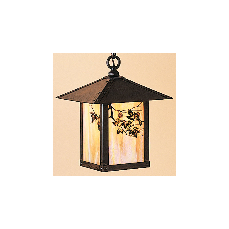 Evergreen 1 - Light LED Outdoor Hanging Lantern, White Opalescent, Bronze, Sycamore