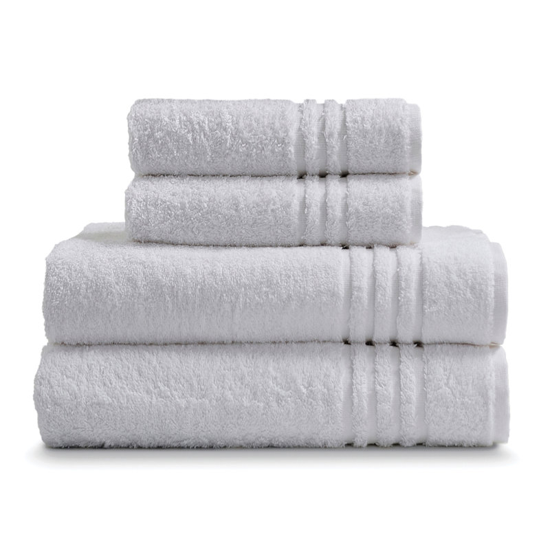 Cotton Hand-Body Towel Set (Set of 4), White