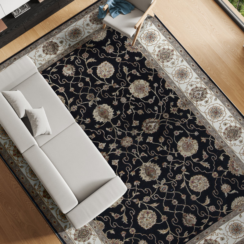 Handmade Silk and Wool Oriental Area Rug