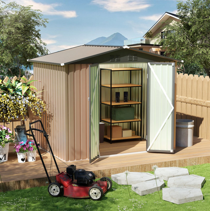 Remise de jardin 8 pi x 6 pi avec toit Apex pour le patio