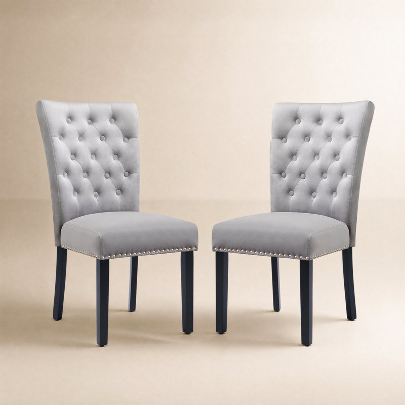 Chaise de salle à manger Amdan, Gris clair