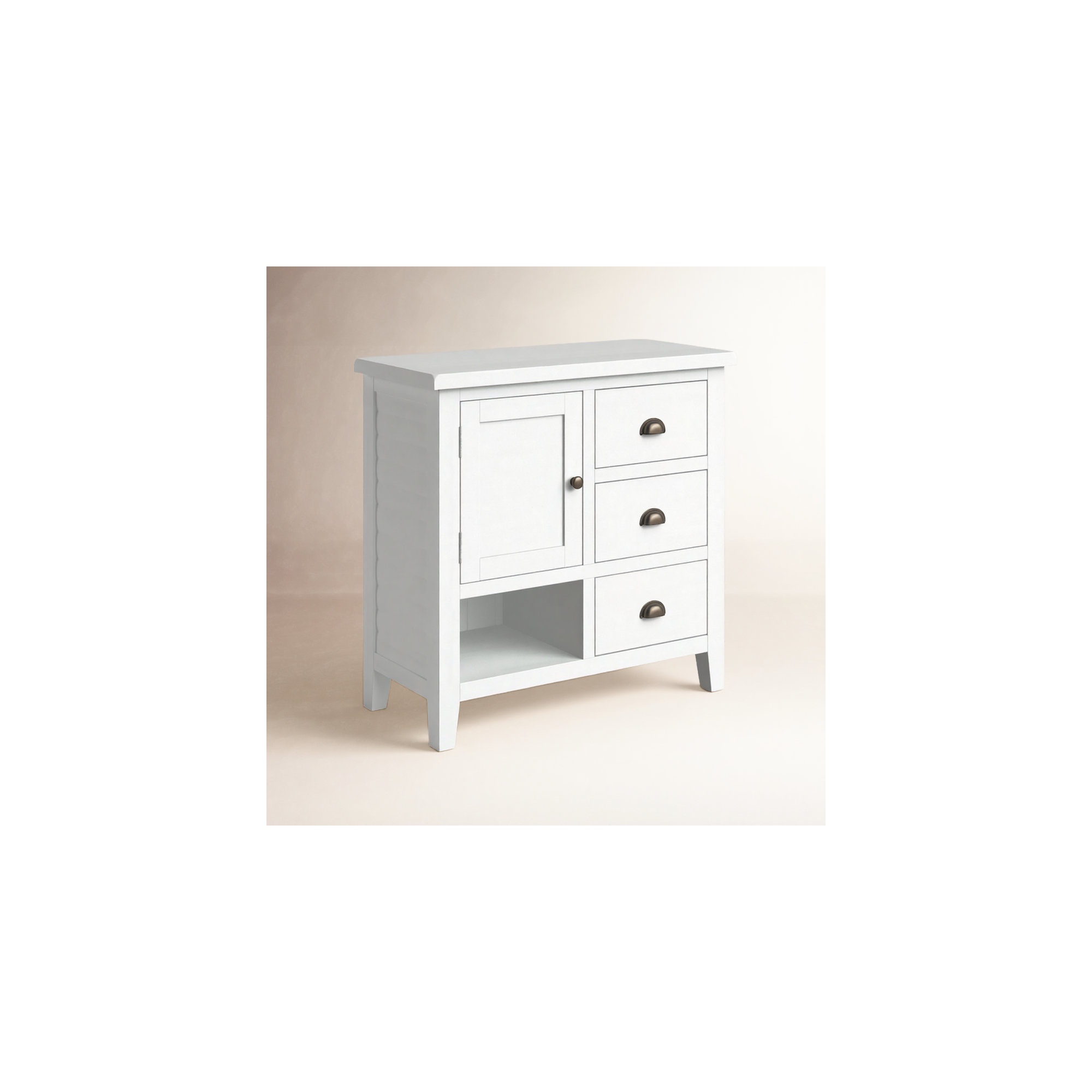 Castile Solid Wood Storage Cabinet, Weathered White