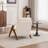 Mid Century Upholstered Arm Accent Chair with Solid Wood Legs-112041291