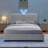 Full Size Kids Upholstered Bed with Oversized Rabbit Ear Headboard and Music Sync, LED Light & 4 Storage Drawers, Boucle Fabric (79.5''X55.75''X41'')-1925109569