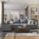 Manusite L-Shaped Reversible Modular Sectional Couch with Storage Ottoman