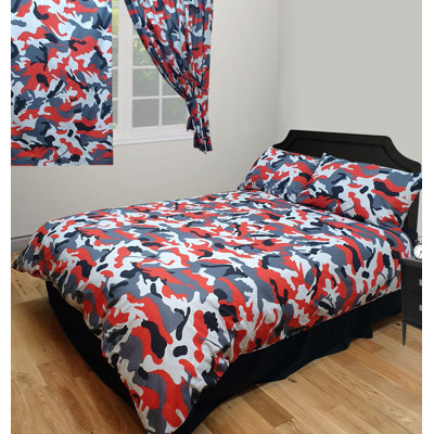 CAMOUFLAGE Pencil Pleat Semi Sheer Curtains