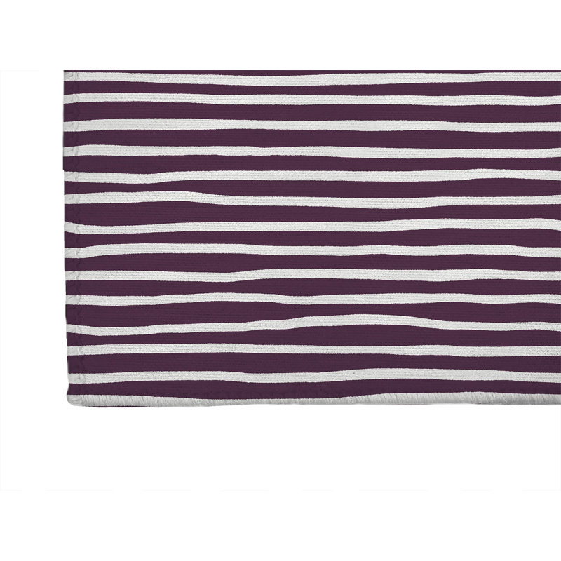 Tapis de cuisine Ribbon Play, Rectangle 2' x 3', Aubergine rayée