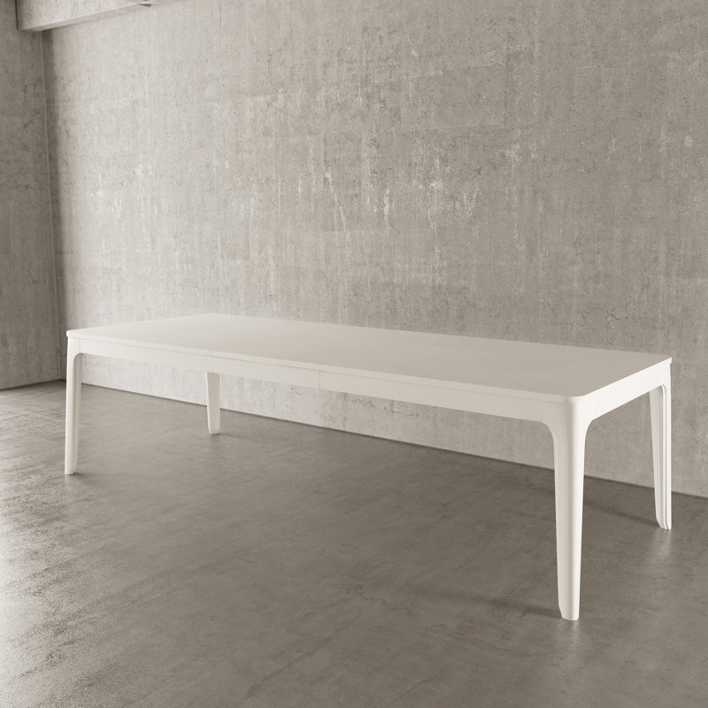 Madras Transitional Extendable Dining Table, White