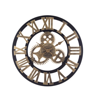 Abrahams 58cm Industrial Large Retro Silent Wall Clock for Home Decor