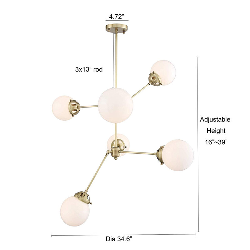 Luminaire suspendu sphère spoutnik Edens