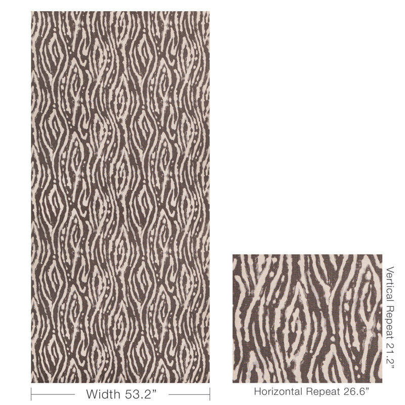 Breckenridge Salina Print Fabric, Smoke