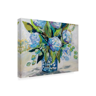 Hydrangée bleue sur toile