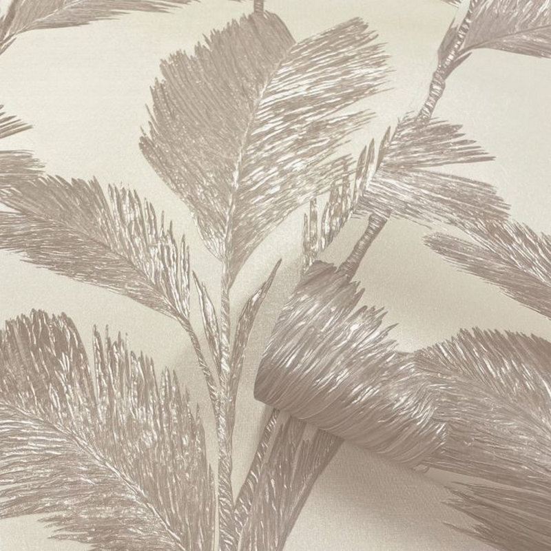 Abbaigh 10m x 53cm Matte Wallpaper Roll, Cream/Soft Gold