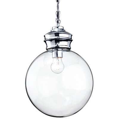 Omar 1 - Light Chrome Sphere Pendant