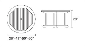 Essex Outdoor Round Dining Table
