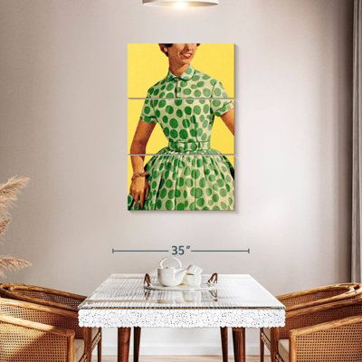 Shuttleworth Woman In Green Polka Dress