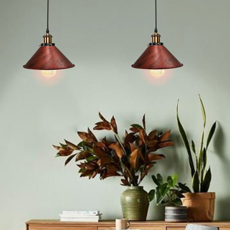 Lofton 2 - Light Cluster Pendant, Rustic Red