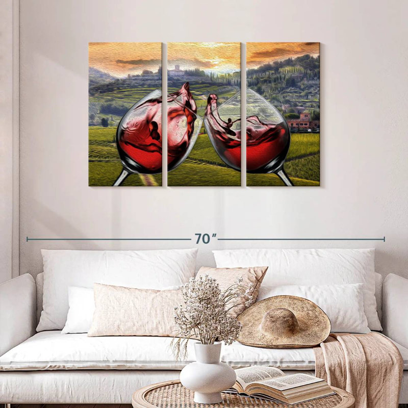 Yarlin Red Wine, 28" H x 45" W