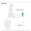 Siège de toilette bidet avec caractéristiques - chauffant, réglable, à nettoyage automatique, bouton latéral à fermeture silencieuse, buse à température d'eau intelligente