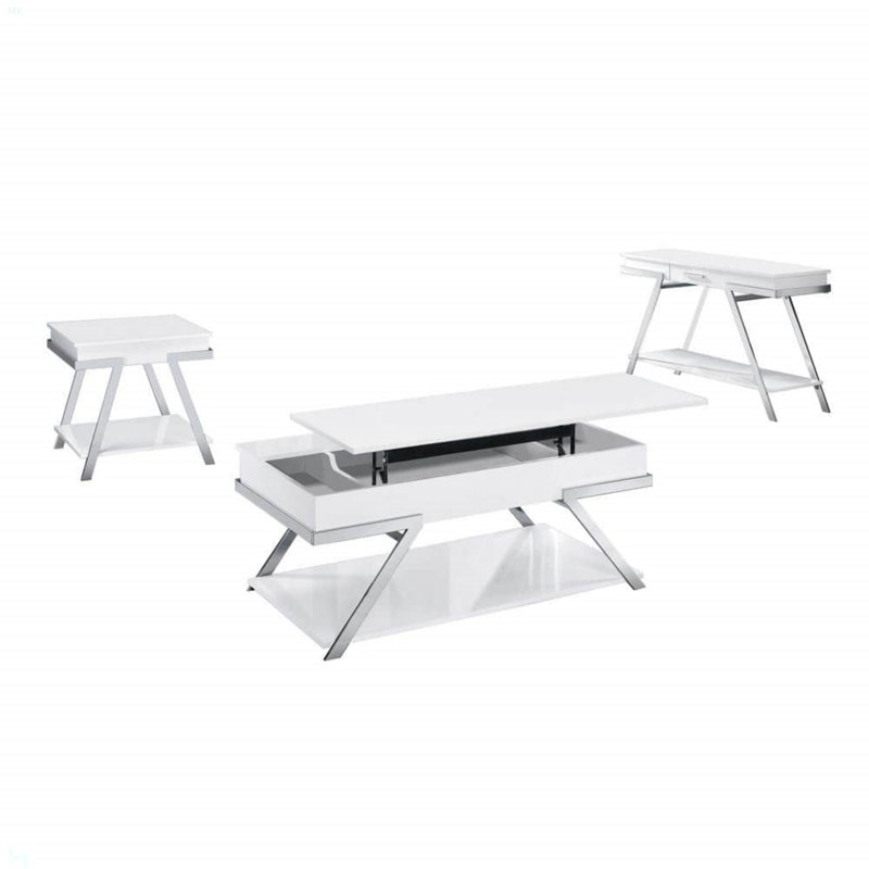 Magnifique meuble de salon de style contemporain blanc 1pc