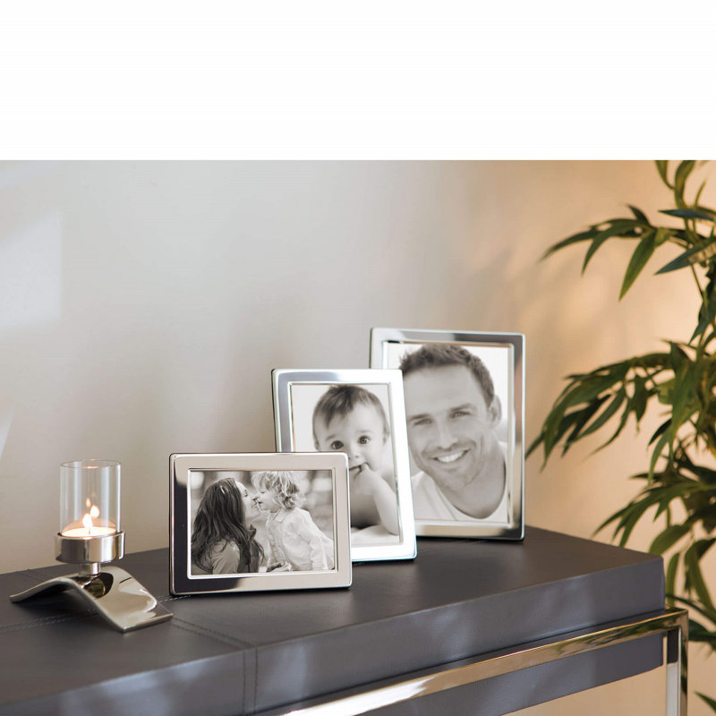 Cadre photo classique en fer argenté 7X8, H 7,08 po x l 8,66 po x P 1,18 po
