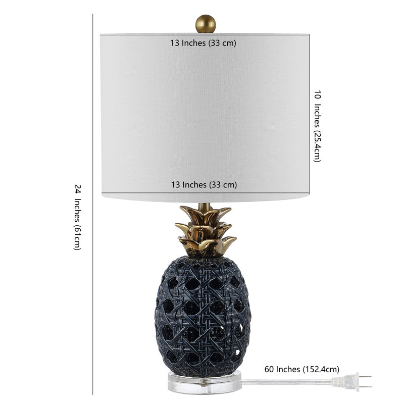 Aliceville Ceramic Table Lamp, Navy Blue