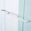 Porte de douche double coulissante pour baignoire, cadre en alliage d'aluminium, verre trempé clair de 1/4 po (6 mm) d'épaisseur.