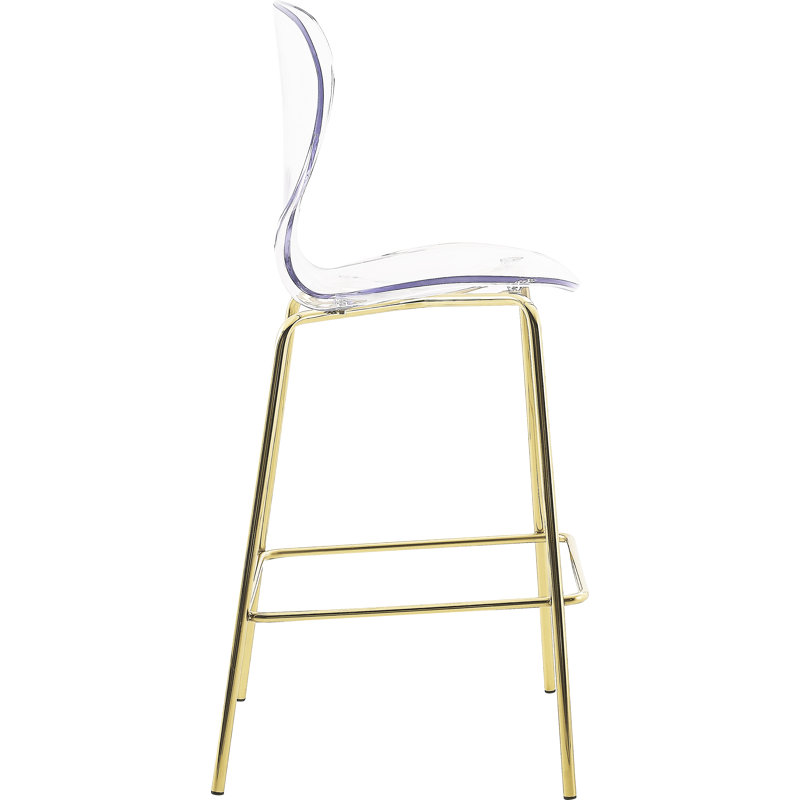 Eudora Counter Stool with Metal Frame, Gold