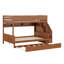 Lit superposé multifonctionnel avec tablettes de rangement, escalier, lit gigogne et lumière DEL-1901963270