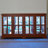 Vintage LED Curio Display Cabinet - Antique Glass Door Showcase with Adjustable Shelves for Collectibles, Four-Door Design Ideal for Home or Office Décor-OAK