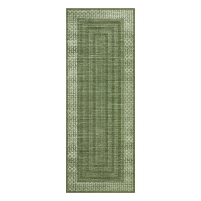 Modern Machien Washable Rugs for Living Room-Soft Geometric Bordered Indoor Rug, Non Shedding Low Pile Bedroom Carpet, Contemporary Floor Mats for Nursery